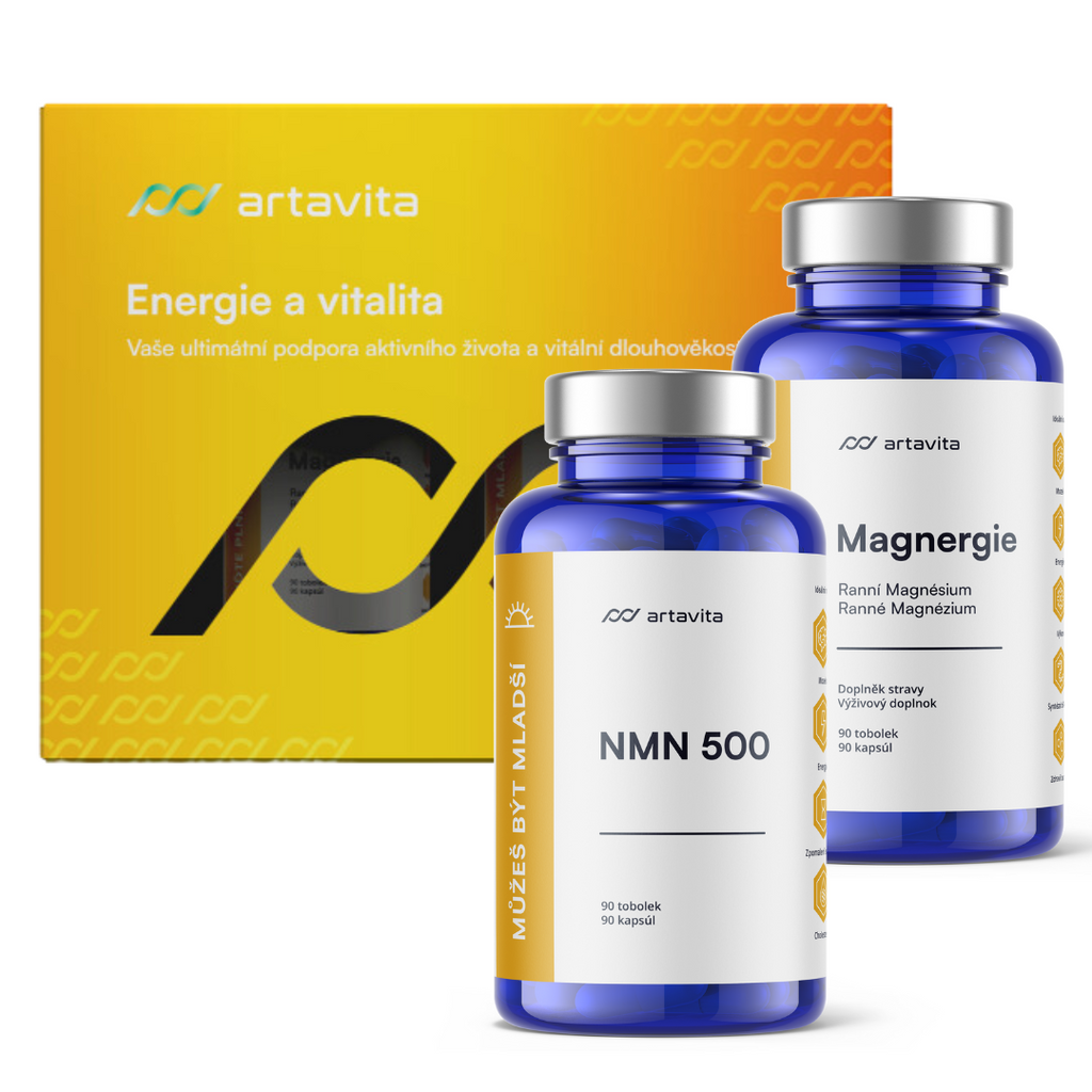Balíček obsahující dva produkty NMN500 a magnergie
